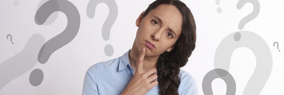 woman, thinking, question