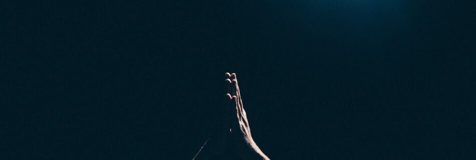 person raising arms
